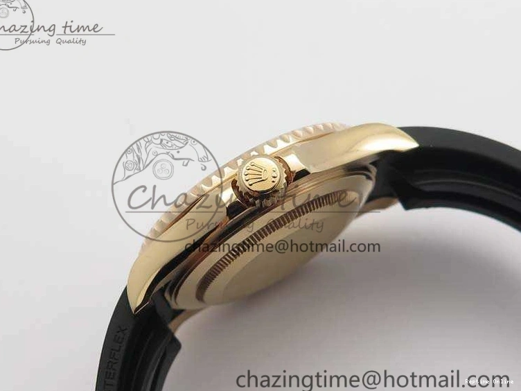 0209 GoodFit Yacht-Master 40mm 116695SATS BP Maker Best Edition Crystal Bezel On Black Rubber Strap Swiss ETA 3555